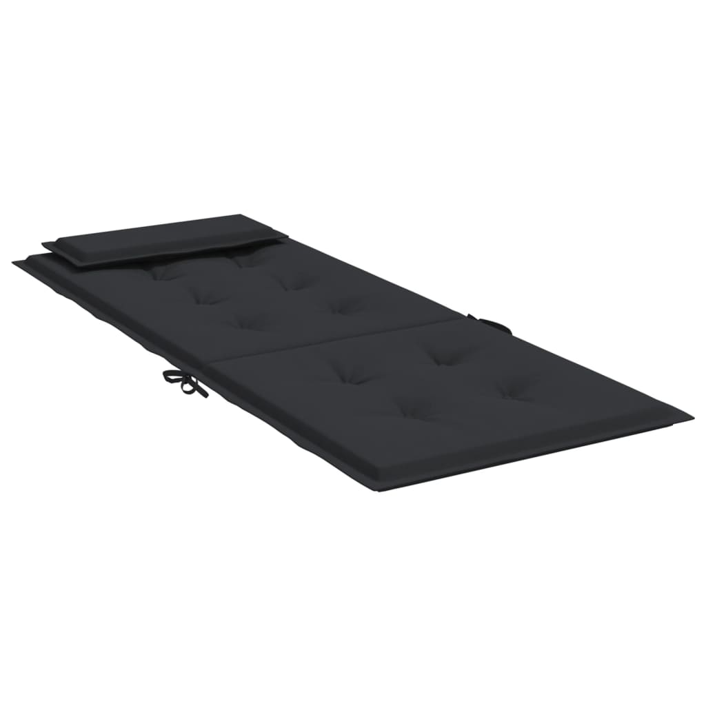 vidaXL Cojines de silla con respaldo alto 6 uds tela Oxford negro