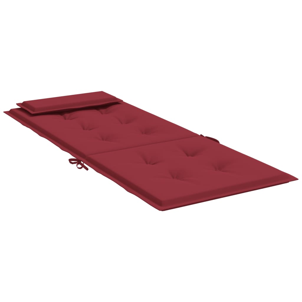 vidaXL Cojines de silla con respaldo alto 2 uds tela Oxford rojo tinto