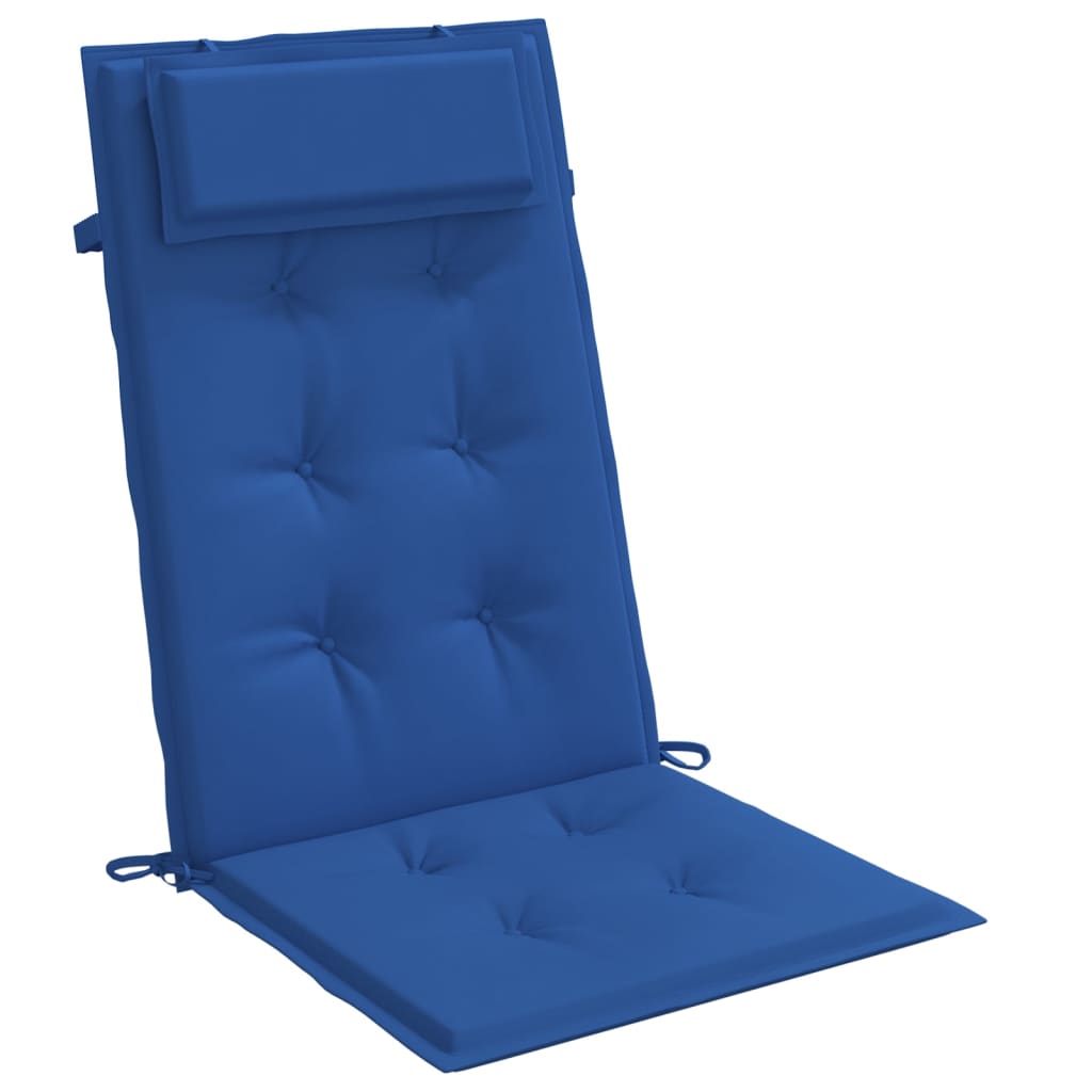 vidaXL Cojines de silla con respaldo alto 6 uds tela Oxford azul klein