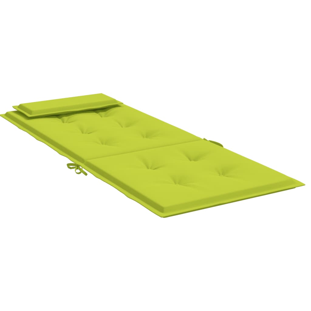 vidaXL Cojines de silla respaldo alto 2 uds tela Oxford verde brillo