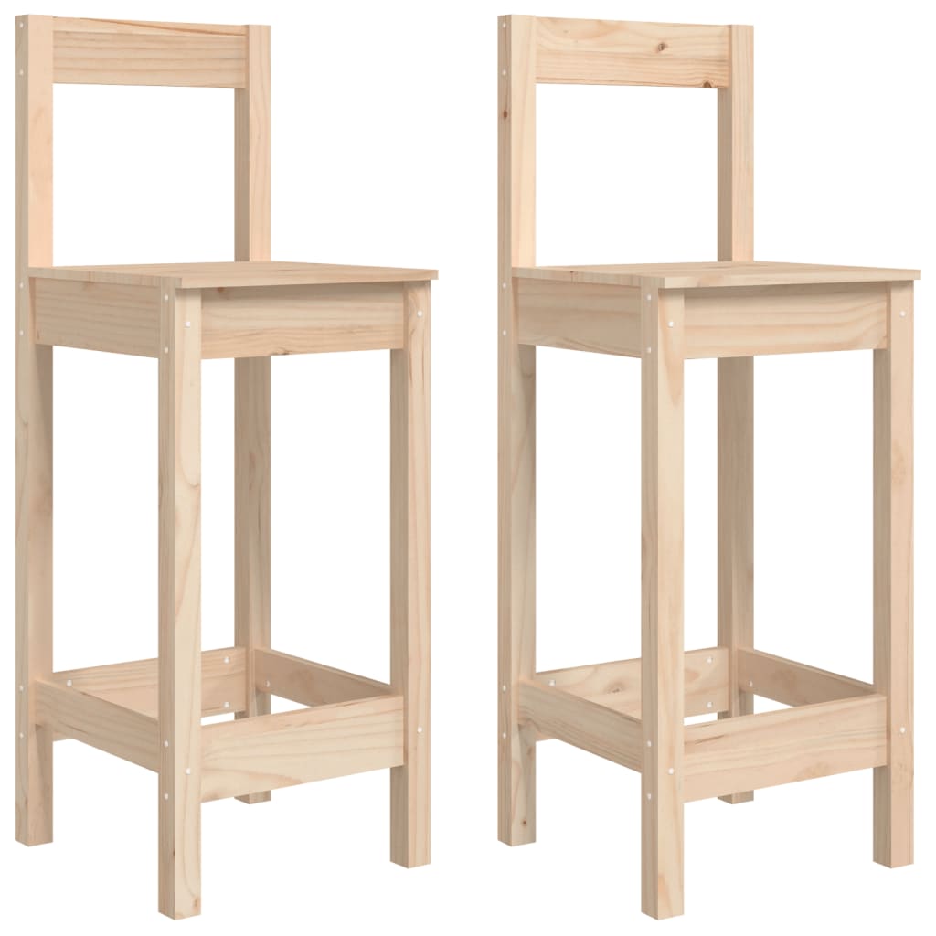 vidaXL Set de mesa y taburetes altos 3 piezas madera maciza de pino