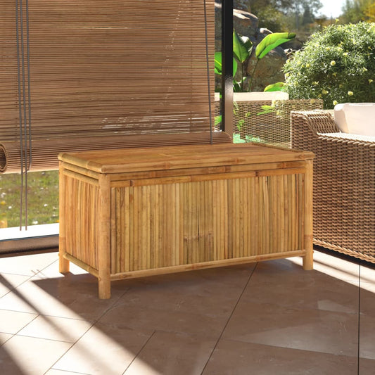 vidaXL Caja de almacenaje de jardín bambú 110x52x55 cm