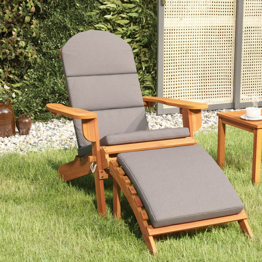 vidaXL Silla de jardín Adirondack con reposapiés madera maciza acacia