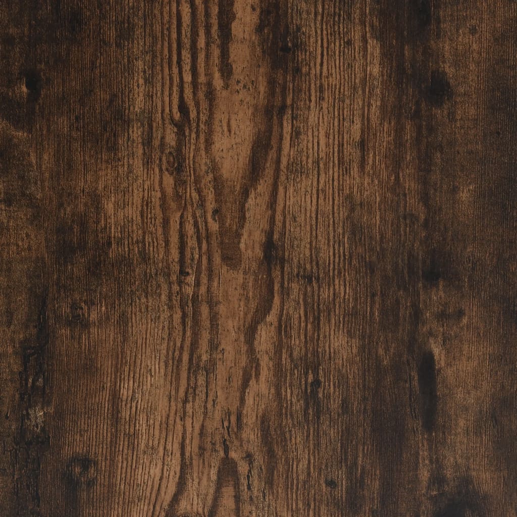 vidaXL Mesa auxiliar con ruedas madera roble ahumado 50x35x55,5 cm