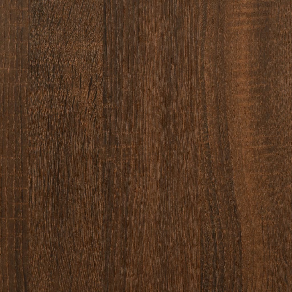 vidaXL Mesa auxiliar con ruedas madera roble marrón 50x35x55,5 cm