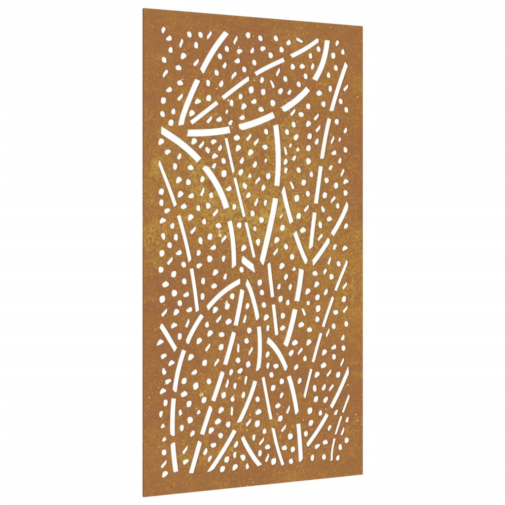 vidaXL Adorno de pared de jardín acero corten diseño de hoja 105x55 cm