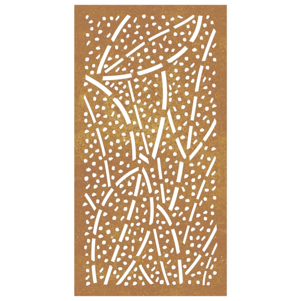 vidaXL Adorno de pared de jardín acero corten diseño de hoja 105x55 cm