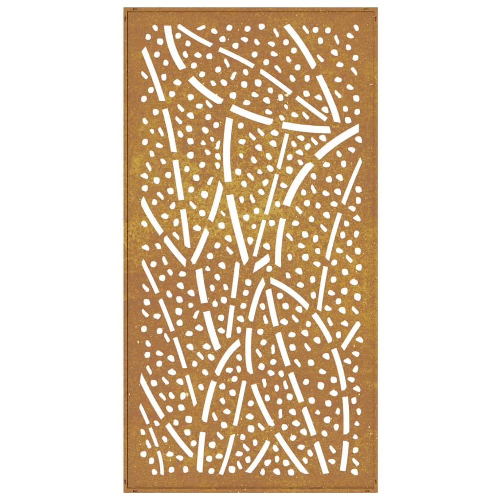 vidaXL Adorno de pared de jardín acero corten diseño de hoja 105x55 cm