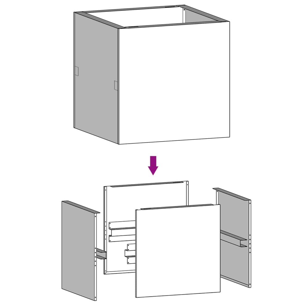 vidaXL Jardinera de acero corten 40x41x40 cm