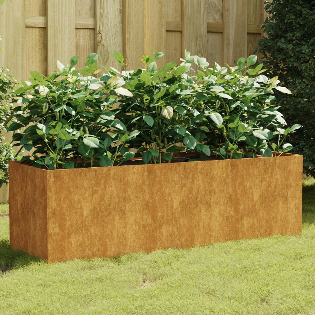 vidaXL Jardinera acero corten 120x40x40 cm