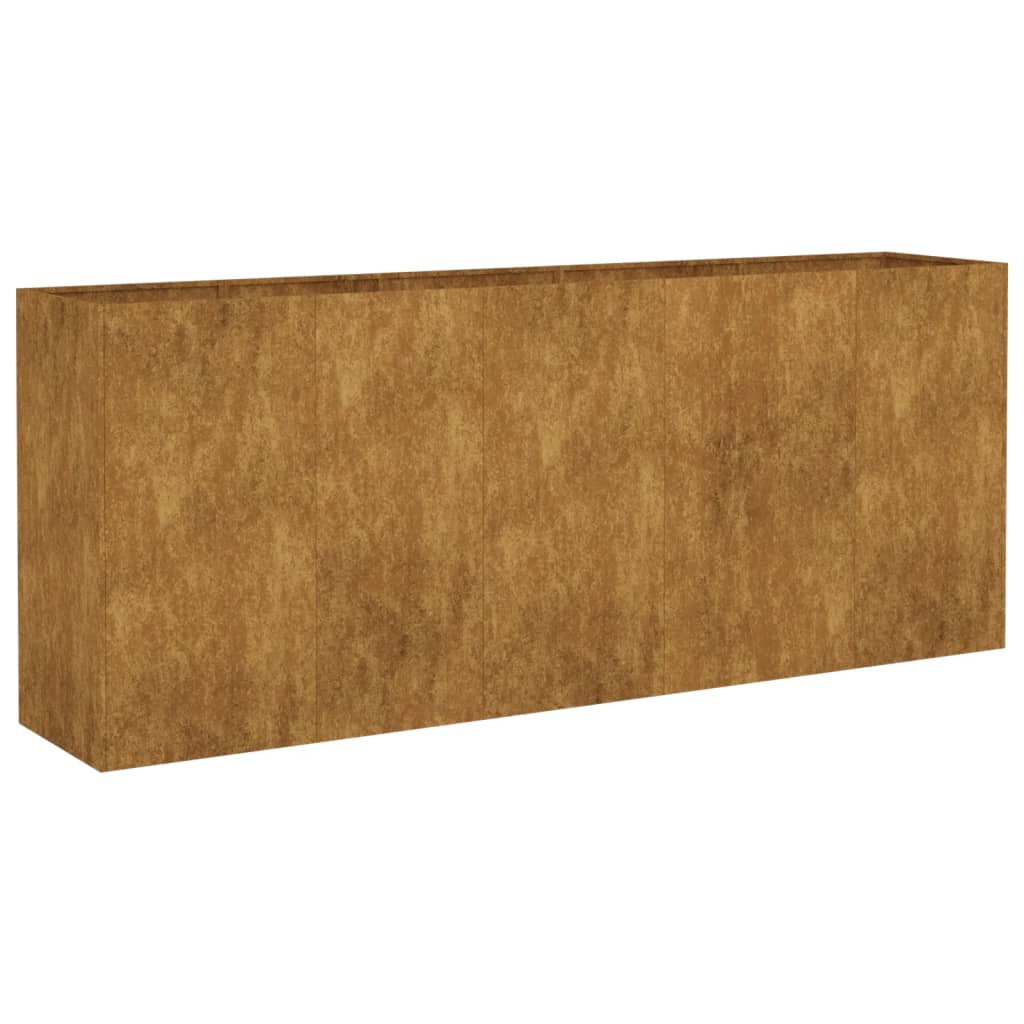 vidaXL Jardinera acero corten 200x40x80 cm