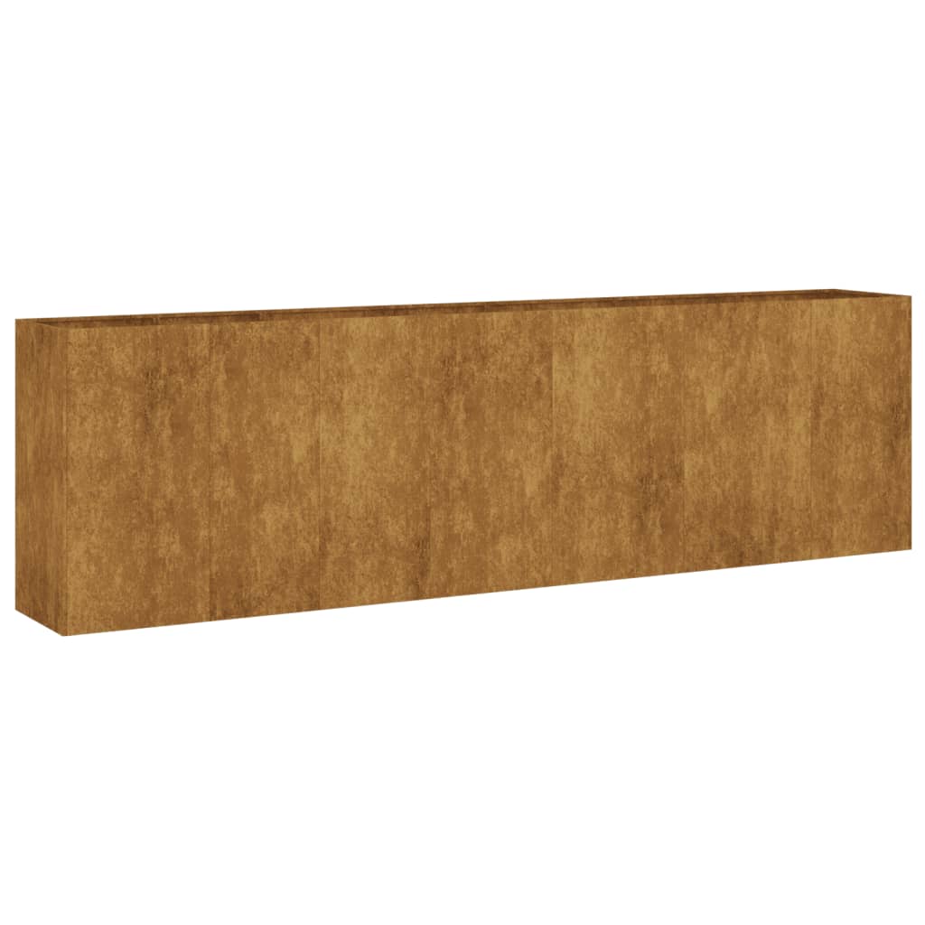 vidaXL Jardinera acero corten 280x40x80 cm