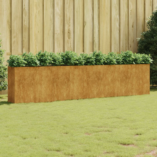 vidaXL Jardinera acero corten 360x40x80 cm