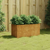 vidaXL Maceta de acero corten 80x40x40 cm