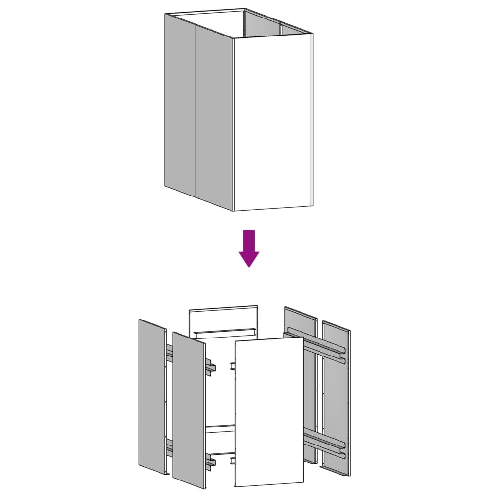 vidaXL Jardinera de acero corten 40x80x80 cm