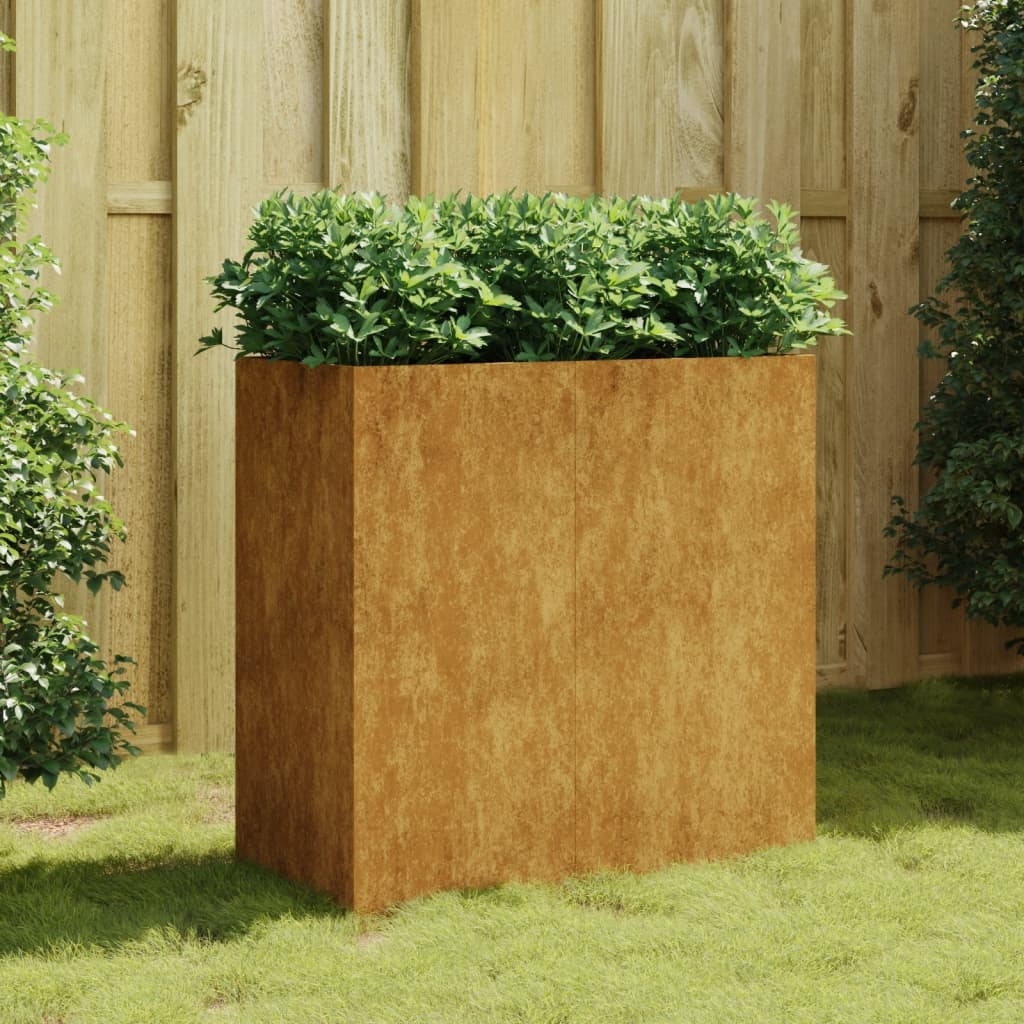 vidaXL Jardinera de acero corten 40x80x80 cm