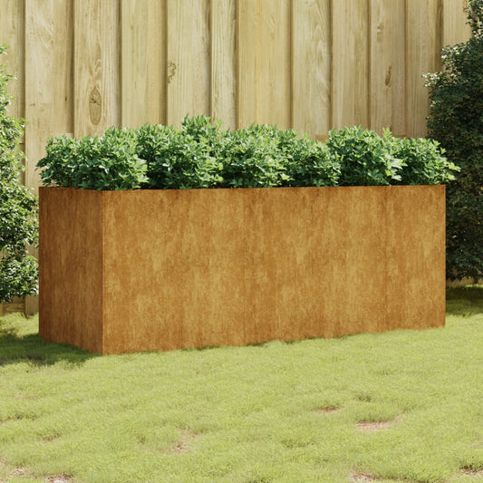 vidaXL Jardinera acero corten 200x80x80 cm