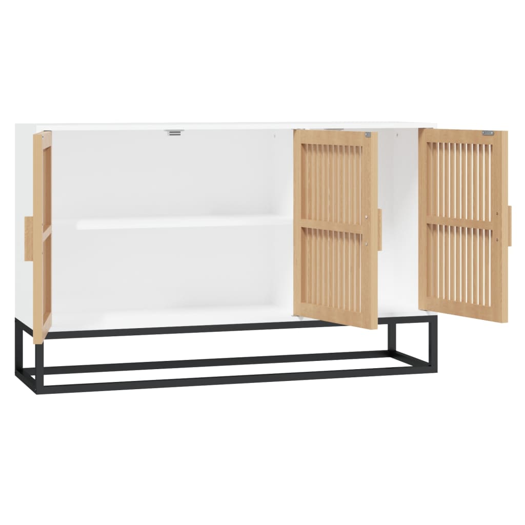 vidaXL Aparador de madera contrachapada blanco 105x30x65 cm