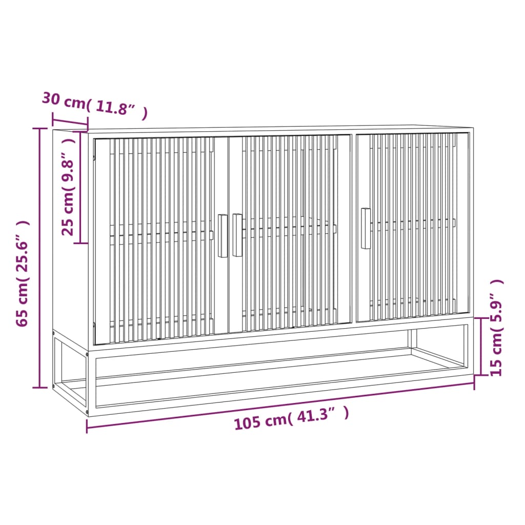 vidaXL Aparador de madera contrachapada blanco 105x30x65 cm