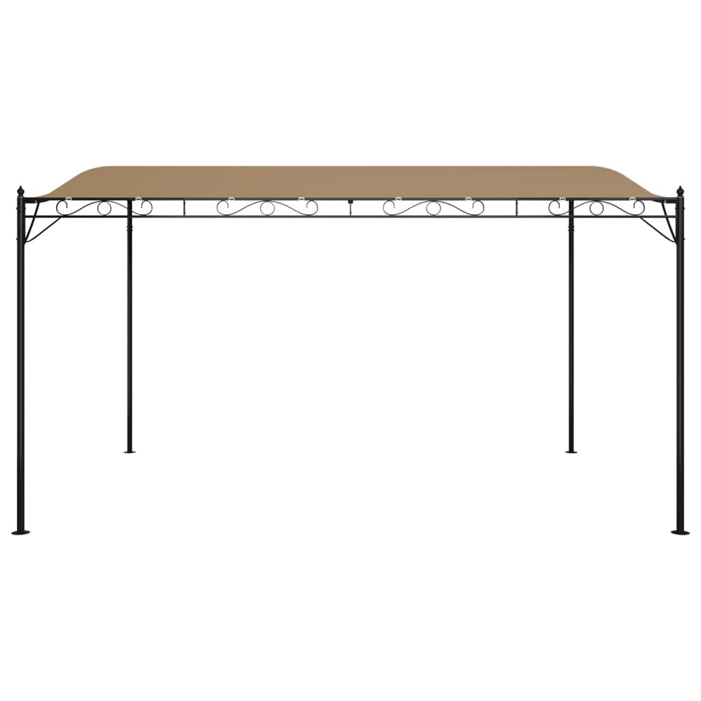 vidaXL Toldo acero y tela gris taupe 4x3 m 180 g/m²