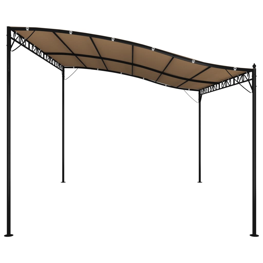 vidaXL Toldo acero y tela gris taupe 4x3 m 180 g/m²