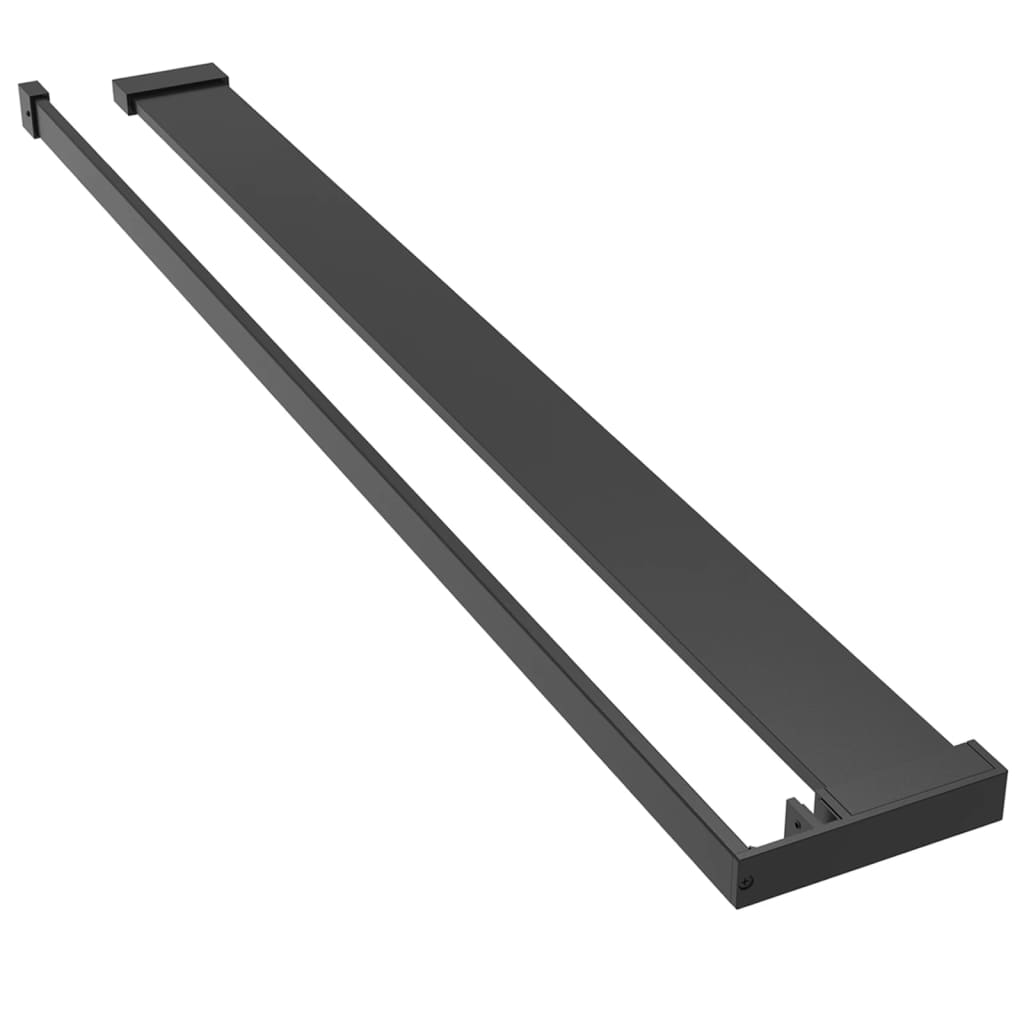 vidaXL Estante para pared de ducha aluminio negro 90 cm