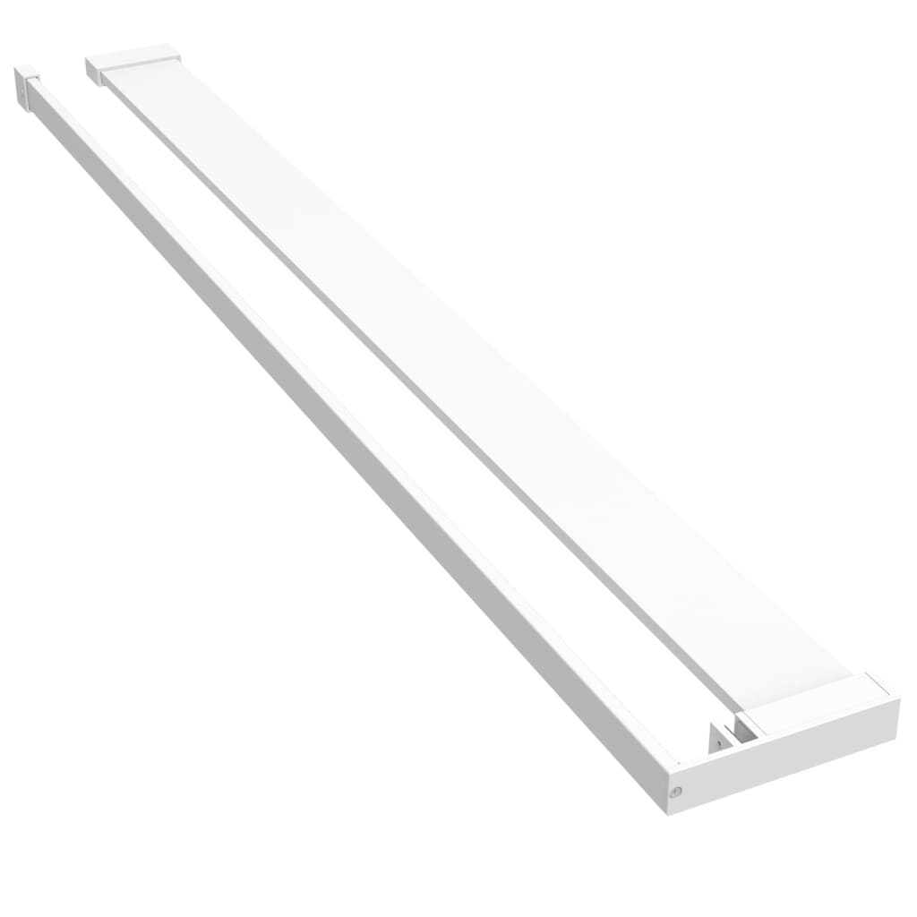 vidaXL Estante para pared de ducha aluminio blanco 80 cm