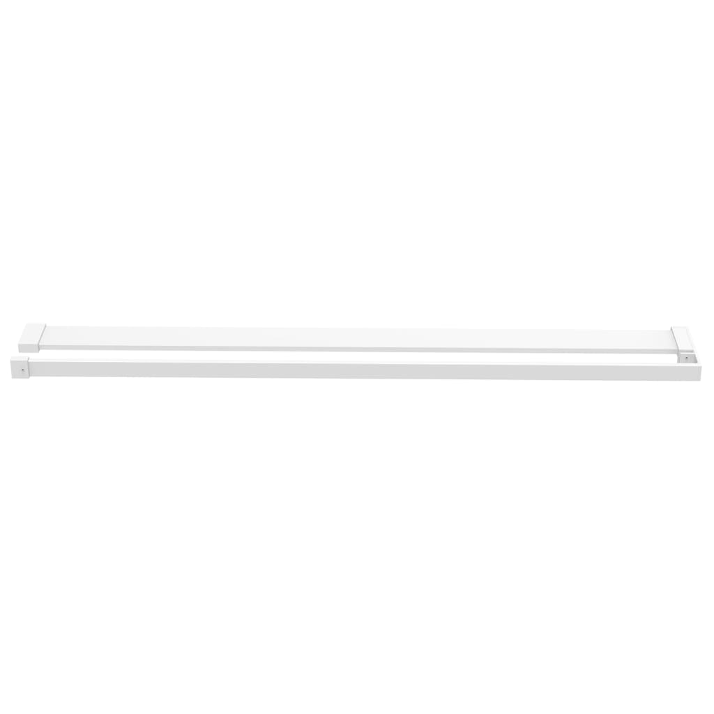 vidaXL Estante para pared de ducha aluminio blanco 80 cm