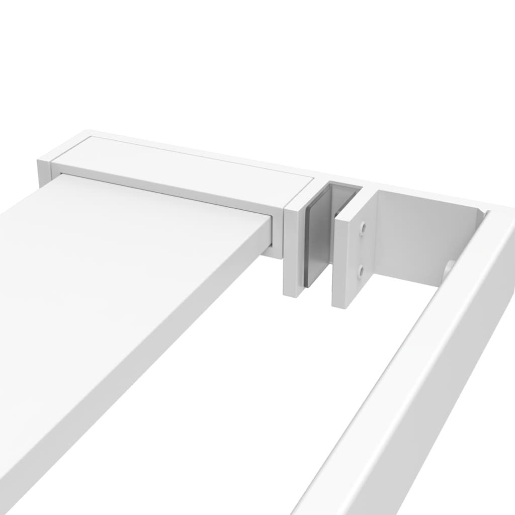 vidaXL Estante para pared de ducha aluminio blanco 80 cm