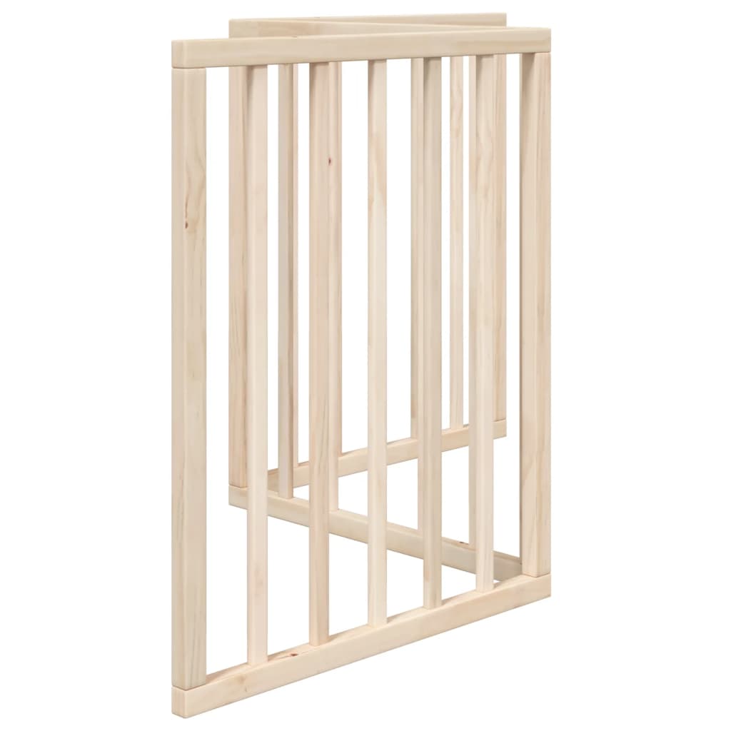 vidaXL Puerta para perros plegable 3 paneles madera de álamo 150 cm