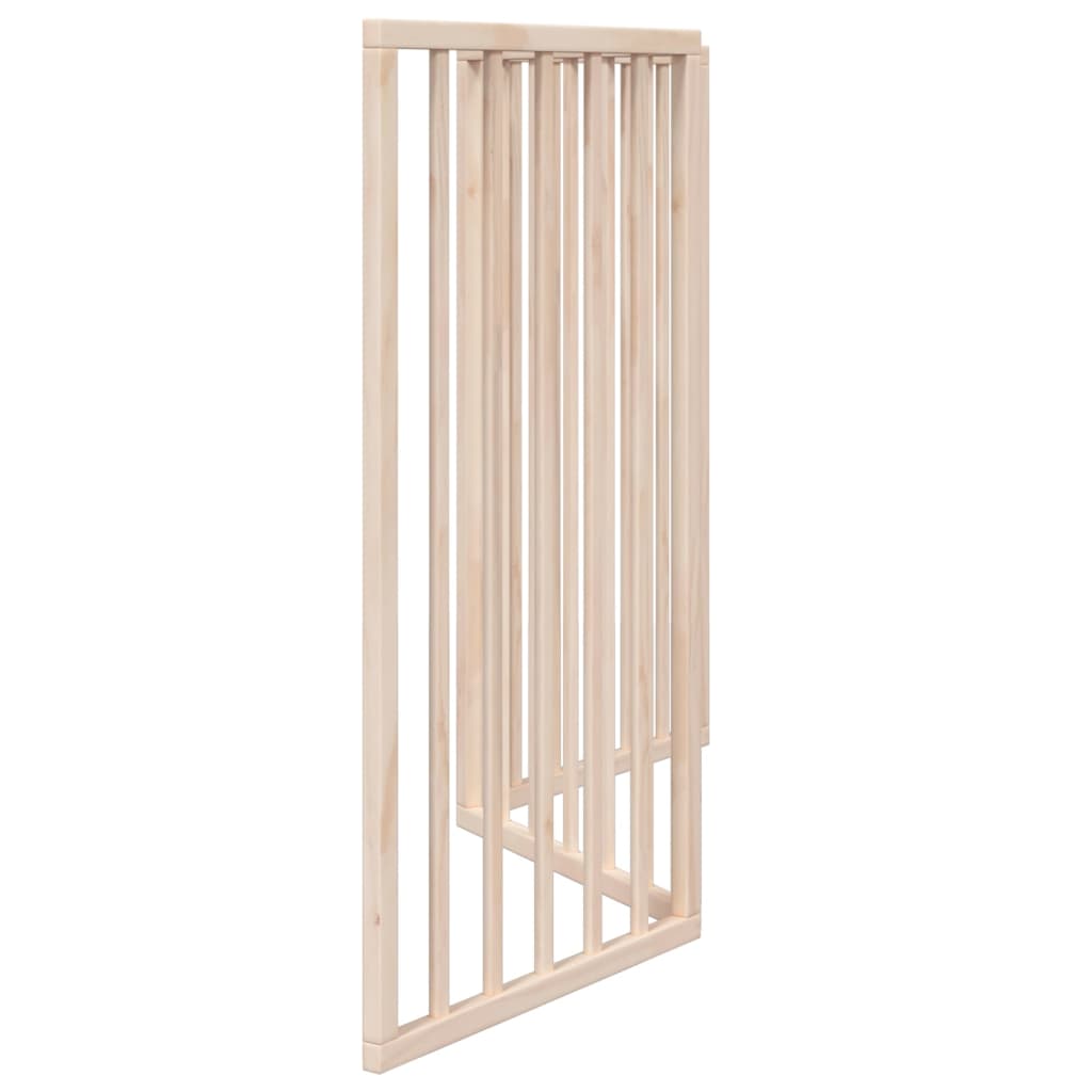 vidaXL Puerta para perros plegable 3 paneles madera de álamo 150 cm