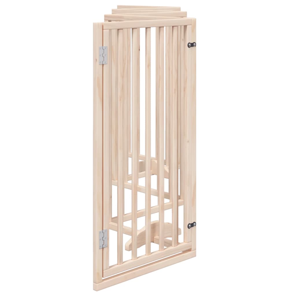 vidaXL Puerta para perros plegable 6 paneles madera de álamo 300 cm