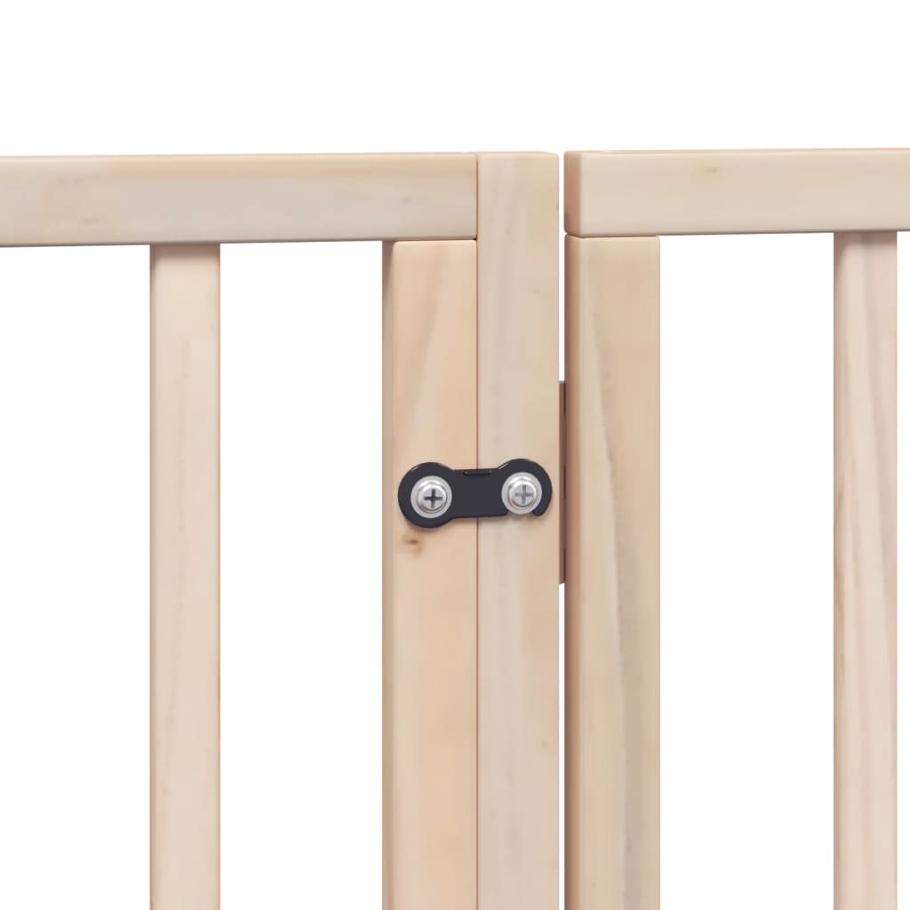 vidaXL Puerta para perros plegable 6 paneles madera de álamo 300 cm