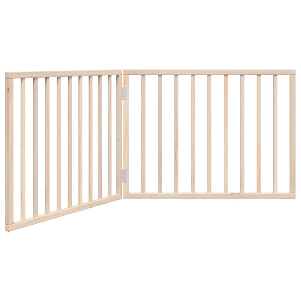 vidaXL Puerta para perros plegable 2 paneles madera de álamo 160 cm