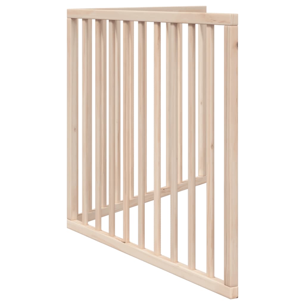 vidaXL Puerta para perros plegable 2 paneles madera de álamo 160 cm