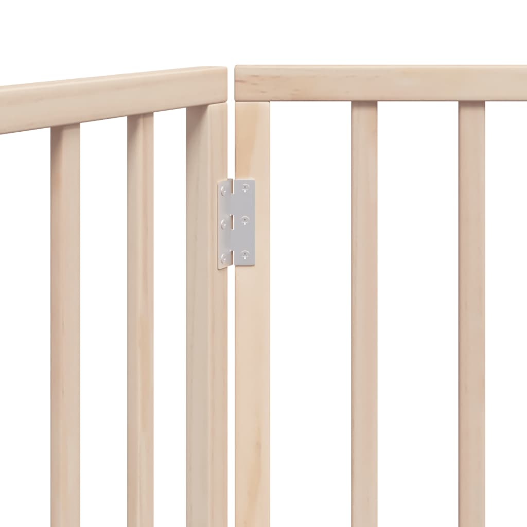 vidaXL Puerta para perros plegable 2 paneles madera de álamo 160 cm