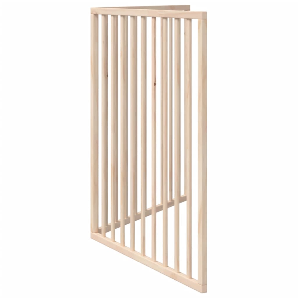 vidaXL Puerta para perros plegable 2 paneles madera de álamo 160 cm