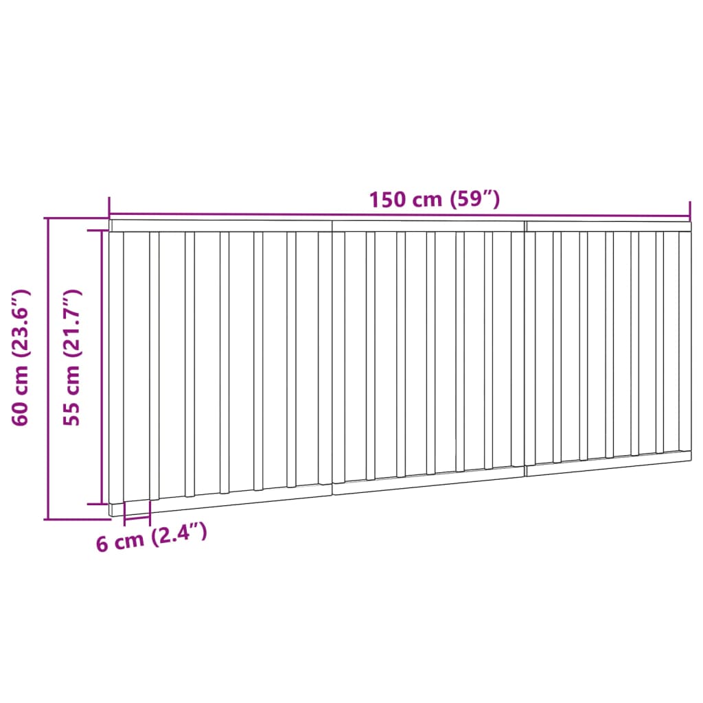 vidaXL Puerta para perros plegable 3 paneles madera álamo blanca 150cm