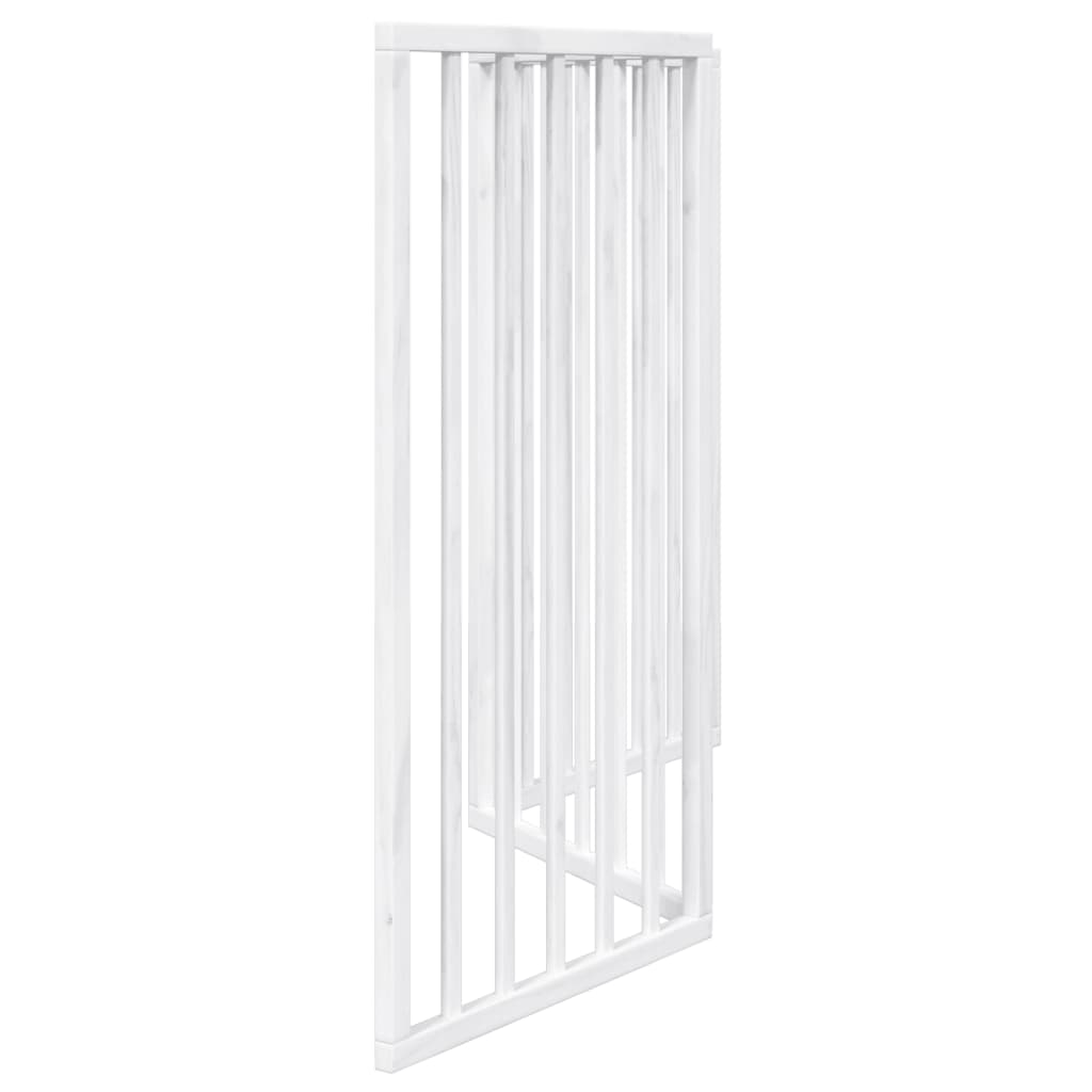 vidaXL Puerta para perros plegable 3 paneles madera álamo blanca 150cm