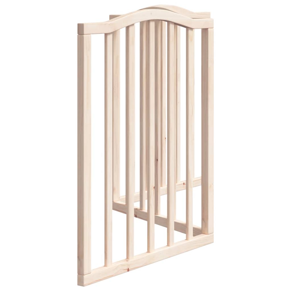 vidaXL Puerta para perros plegable 3 paneles madera de álamo 150 cm