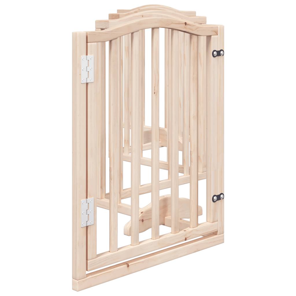 vidaXL Puerta para perros plegable 6 paneles madera de álamo 300 cm