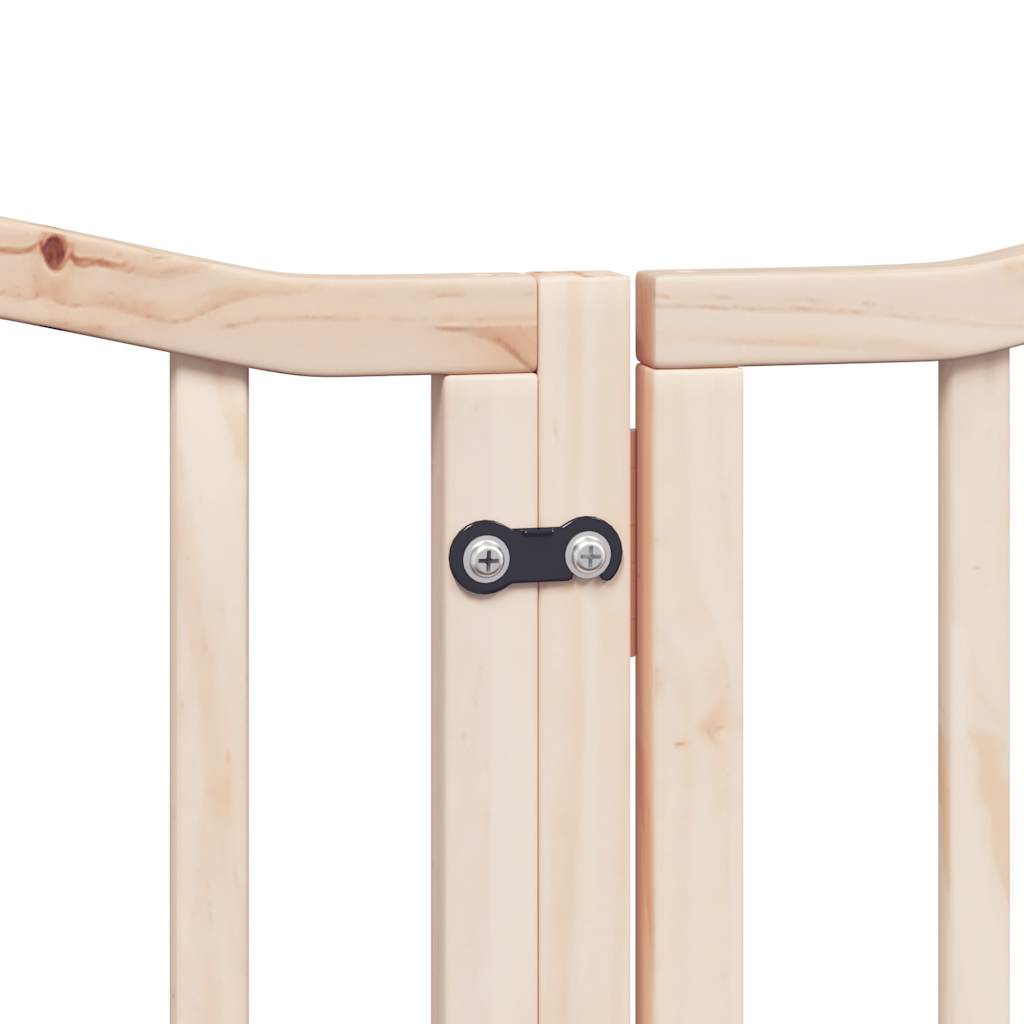 vidaXL Puerta para perros plegable 6 paneles madera de álamo 300 cm