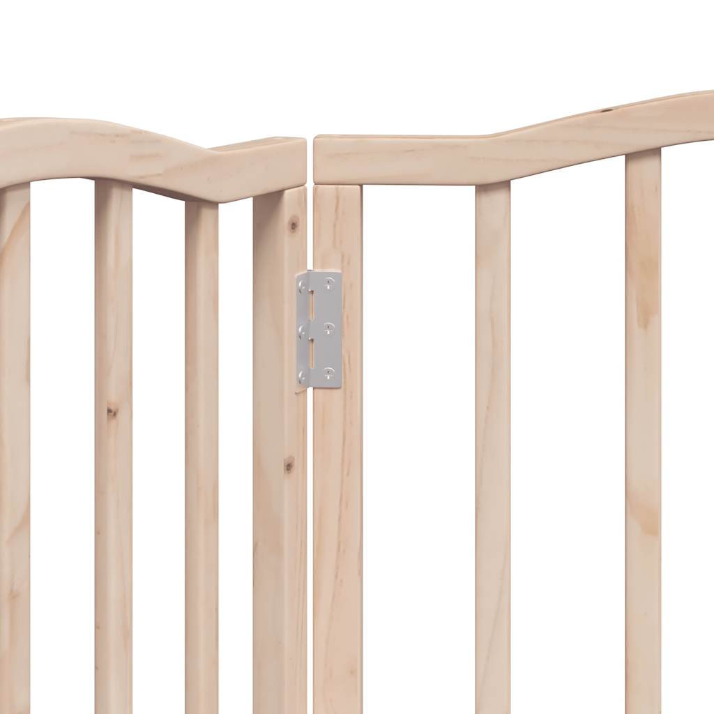 vidaXL Puerta para perros plegable 3 paneles madera de álamo 150 cm