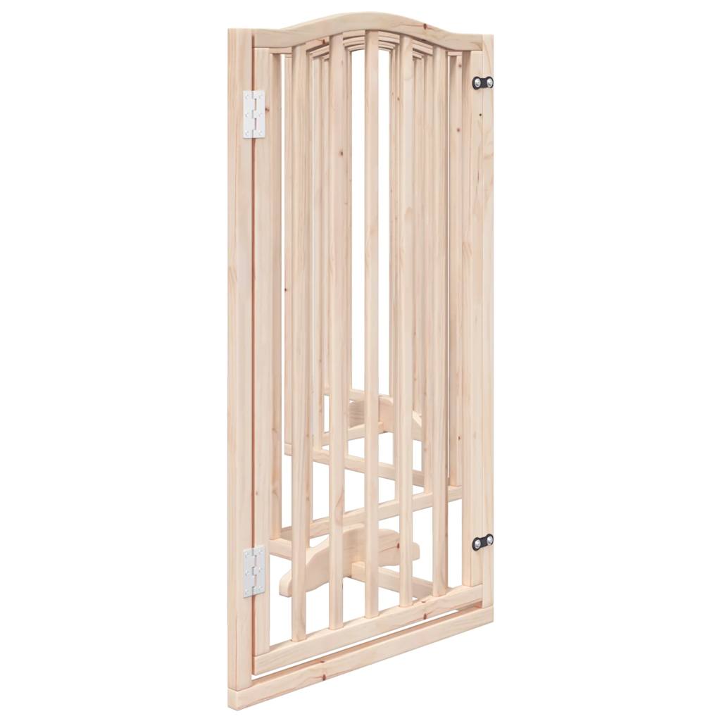 vidaXL Puerta para perros plegable 6 paneles madera de álamo 300 cm