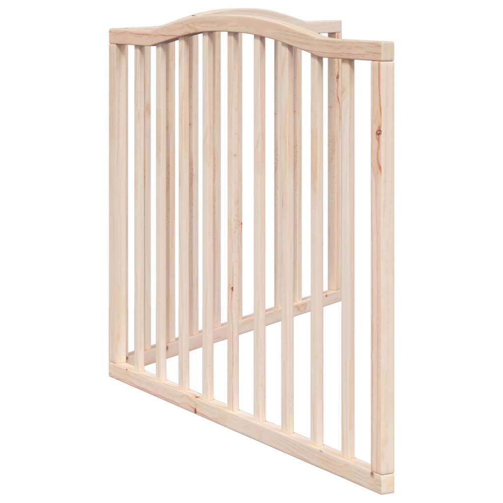 vidaXL Puerta para perros plegable 2 paneles madera de álamo 160 cm