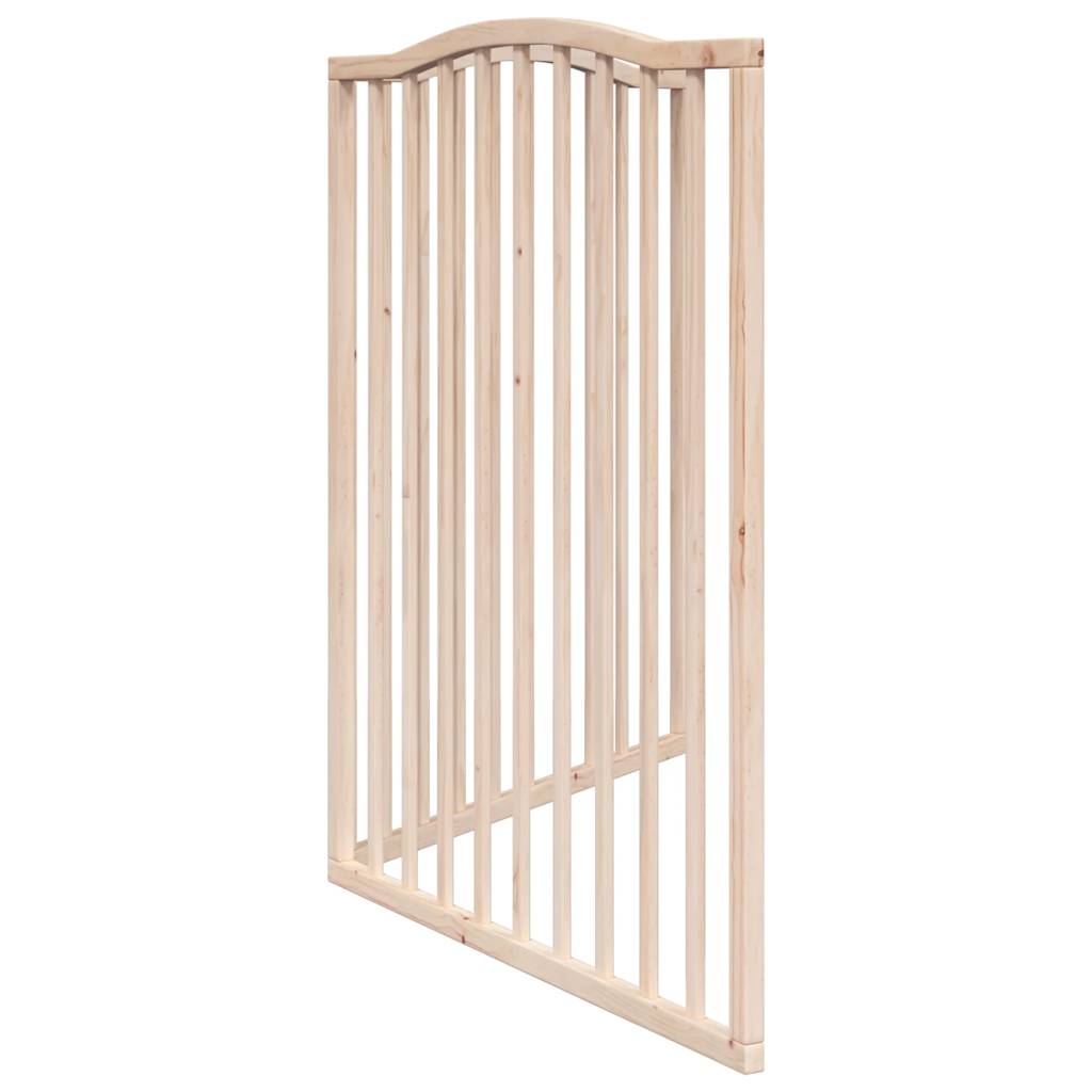 vidaXL Puerta para perros plegable 2 paneles madera de álamo 160 cm