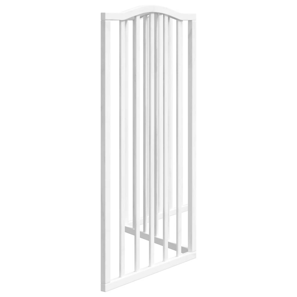 vidaXL Puerta para perros plegable 3 paneles madera álamo blanca 150cm