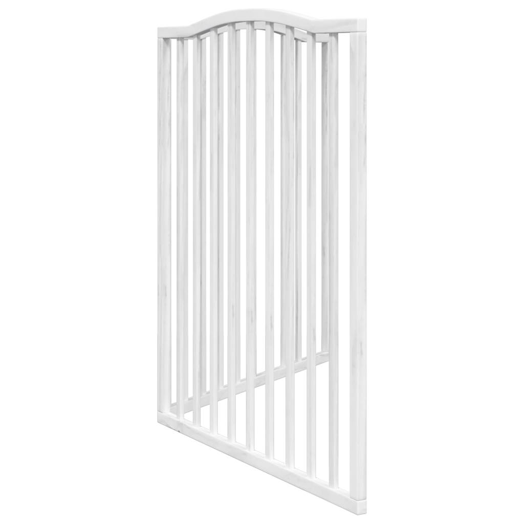 vidaXL Puerta para perros plegable 2 paneles madera álamo blanca 160cm