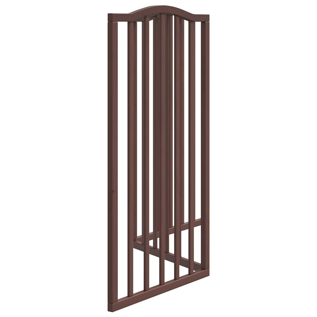 vidaXL Puerta para perros plegable 3 paneles álamo marrón roble 150 cm