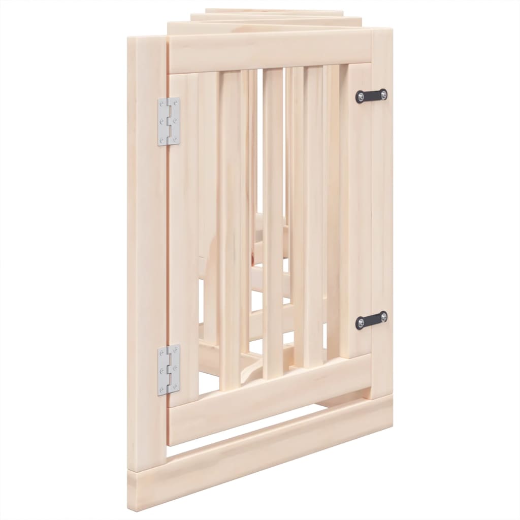 vidaXL Puerta para perros plegable 6 paneles madera de álamo 300 cm